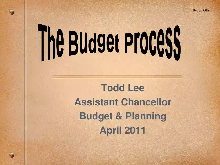 todd lee assistant chancellor budget planning april 2011