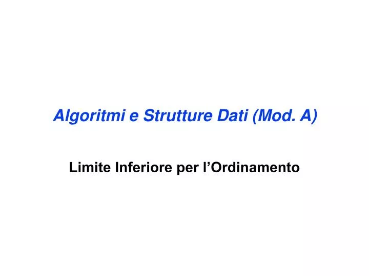algoritmi e strutture dati mod a
