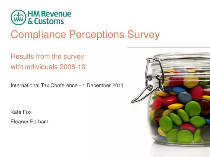 compliance perceptions survey results from the survey with individuals 2008 10