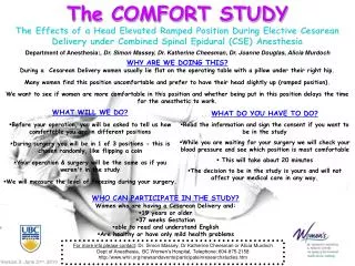 The COMFORT STUDY