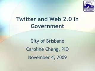Twitter and Web 2.0 in Government