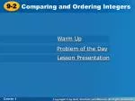 Understanding and Comparing Integers: Course 1 Lesson Overview - slide 1