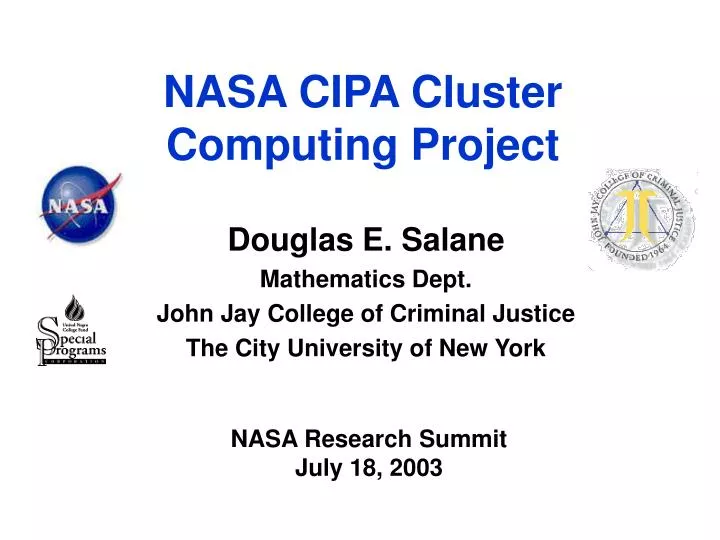 nasa cipa cluster computing project