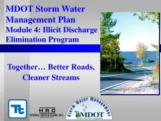 MDOT Storm Water Management Plan Module 4: Illicit Discharge Elimination Program
