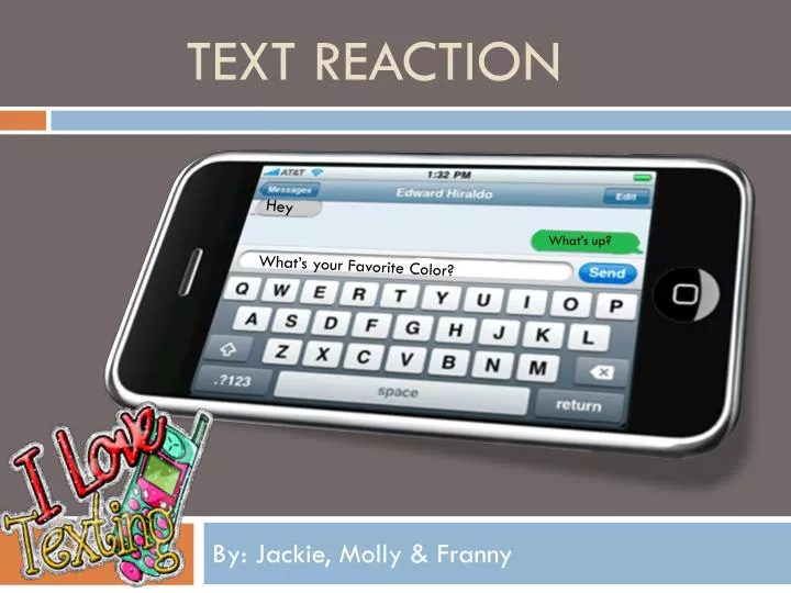 text reaction