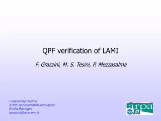 QPF verification of LAMI