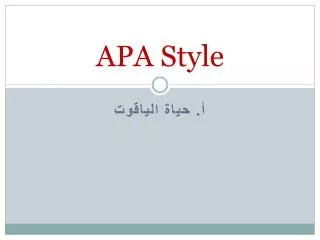 apa style