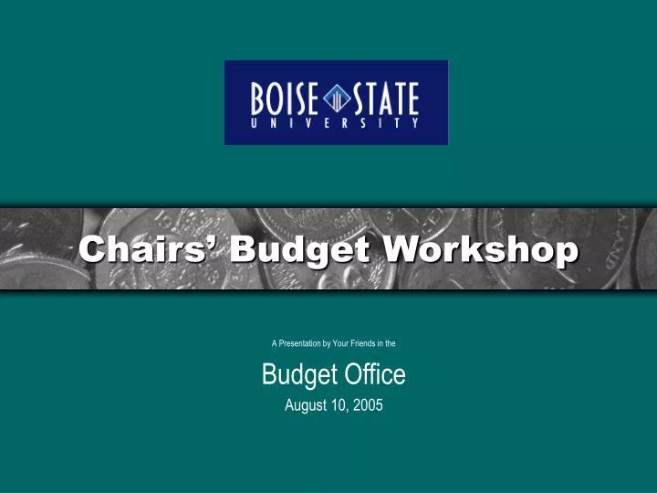 chairs budget workshop