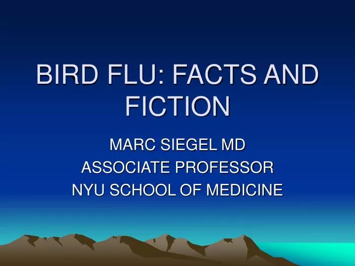 bird flu facts and fiction