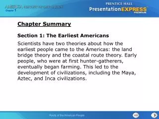 Section 1: The Earliest Americans