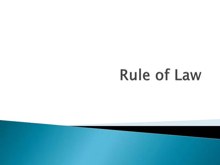 rule of law