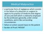 Medical Malpractice - slide 1