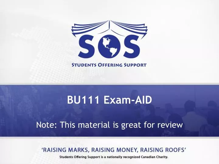 bu111 exam aid