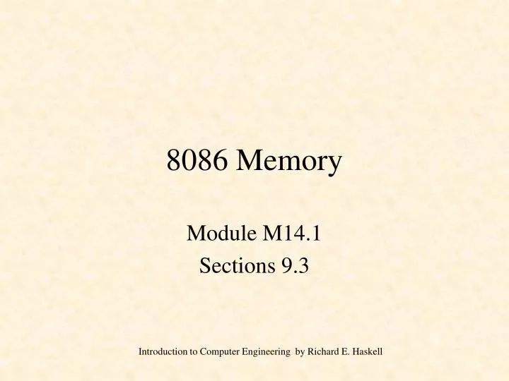 8086 memory