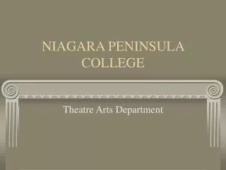 NIAGARA PENINSULA COLLEGE