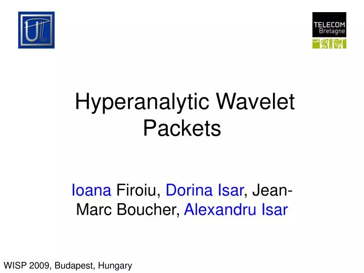 hyperanalytic wavelet packets