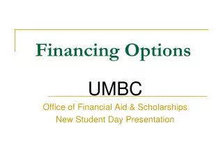 financing options