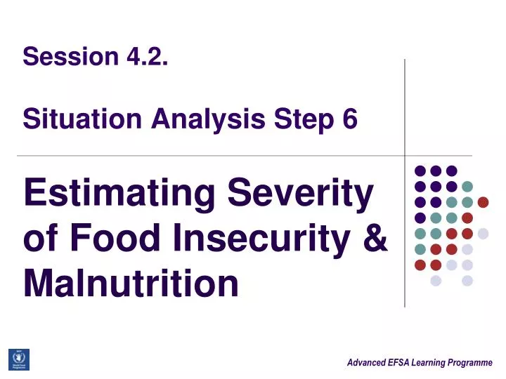 session 4 2 situation analysis step 6 estimating severity of food insecurity malnutrition