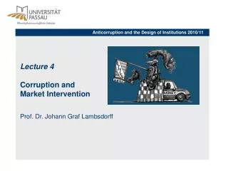 Lecture 4 Corruption and Market Intervention