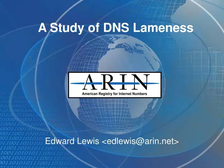 a study of dns lameness
