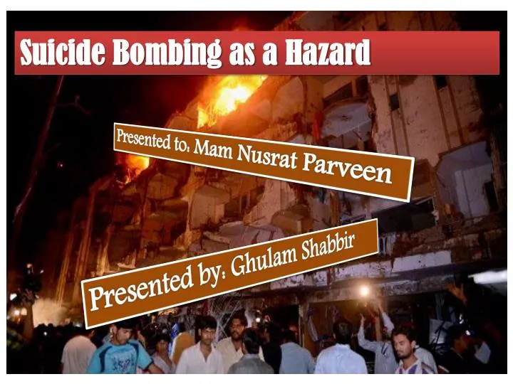 suicide bombing as a hazard