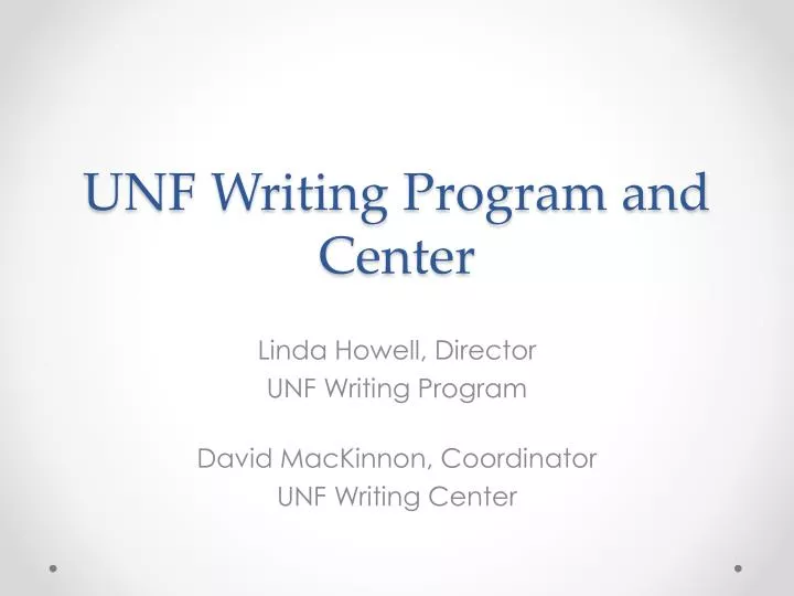 unf writing program and center