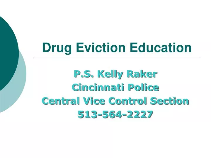 drug eviction education