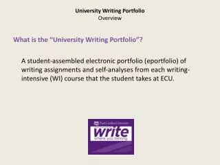 University Writing Portfolio Overview