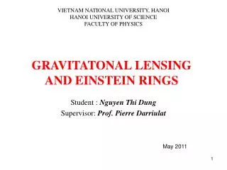 gravitatonal lensing and einstein rings