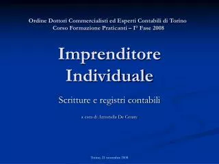 imprenditore individuale