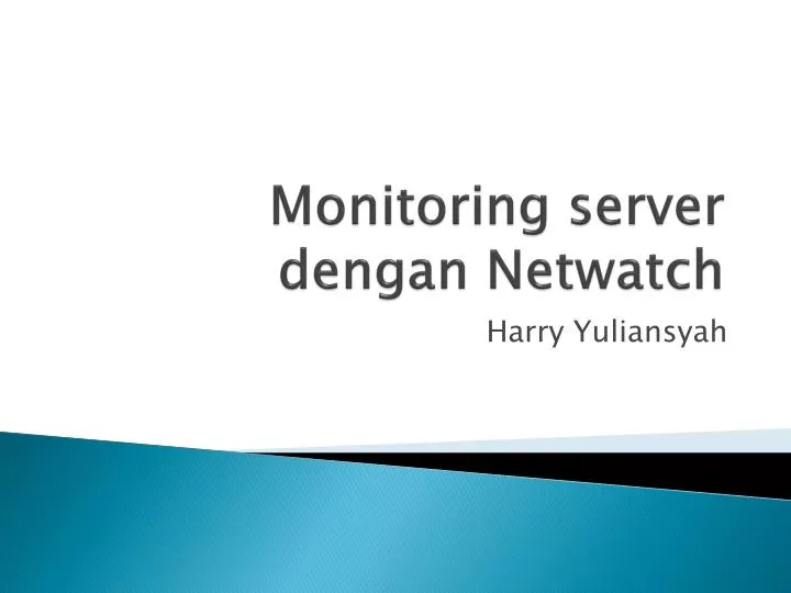 monitoring server dengan netwatch