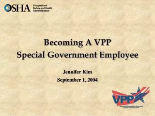 Becoming A VPP Special Government Employee