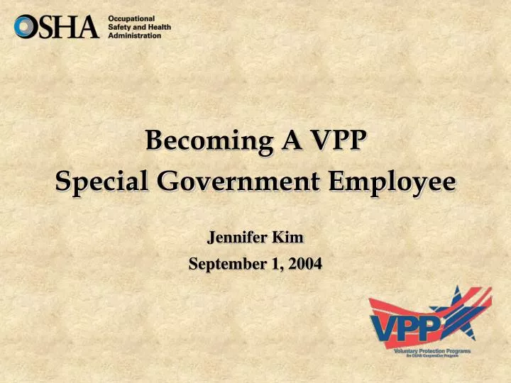 becoming a vpp special government employee