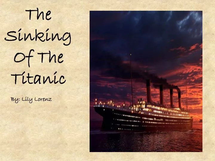 the sinking of the titanic