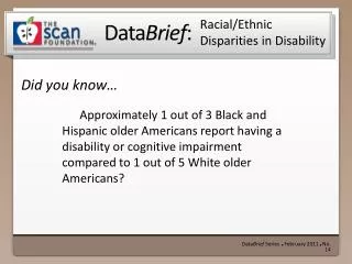 Racial/Ethnic Disparities in Disability