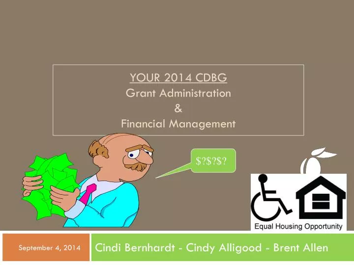your 2014 cdbg grant administration financial management