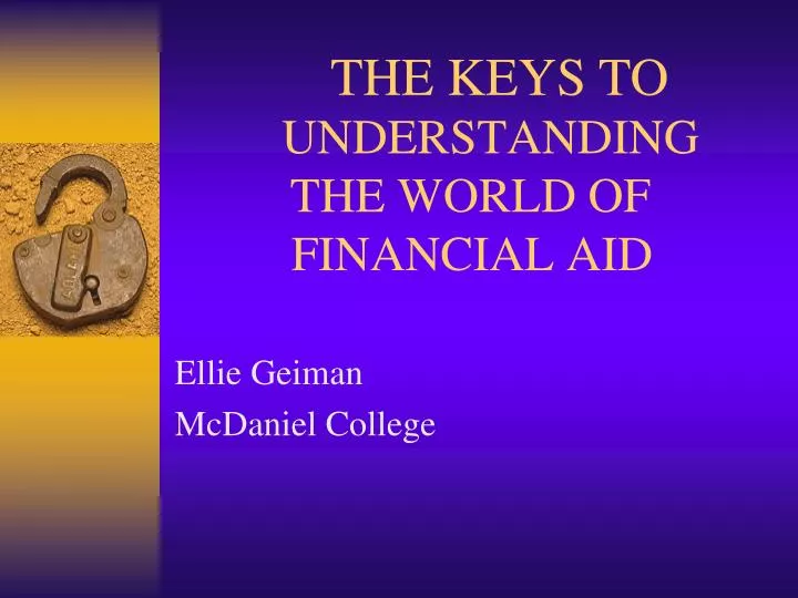 understanding the world of financial aid