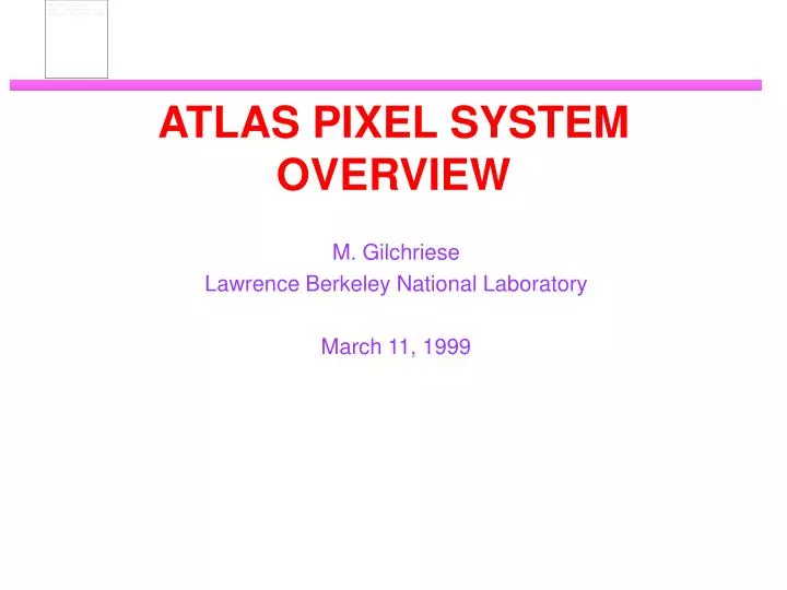 atlas pixel system overview
