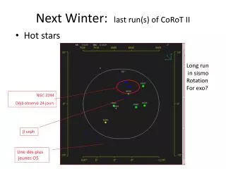 Next Winter: last run(s) of CoRoT II
