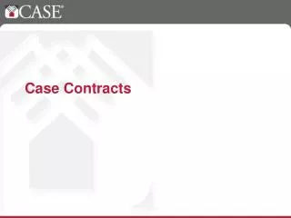 Case Contracts