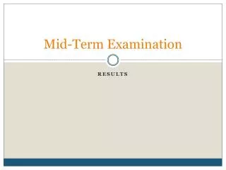 Mid-Term Examination