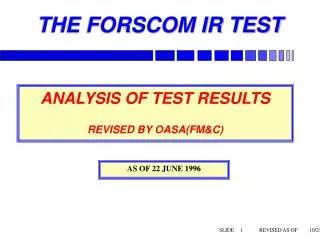 THE FORSCOM IR TEST
