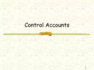 Control Accounts