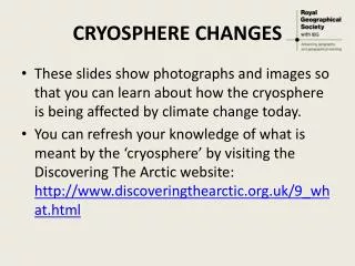 cryosphere changes