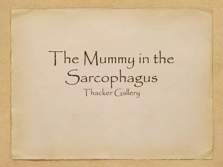 the mummy in the sarcophagus