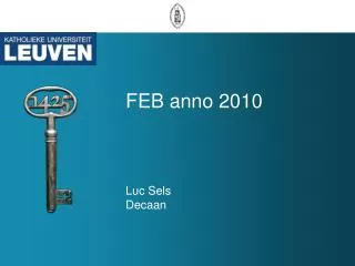 feb anno 2010 luc sels decaan