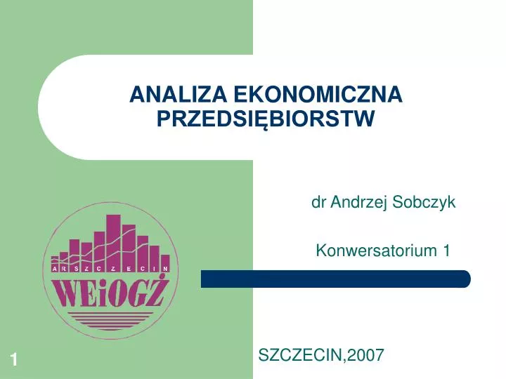 analiza ekonomiczna przedsi biorstw