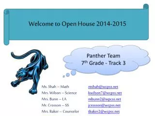 Welcome to Open House 2014-2015