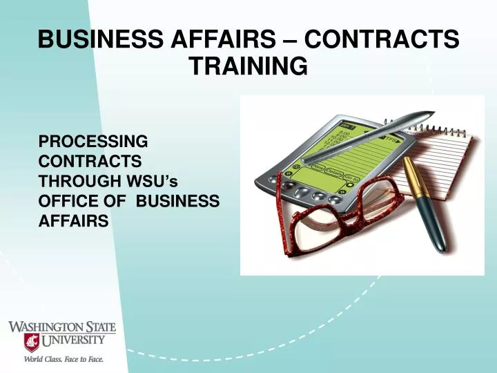 business affairs contracts training