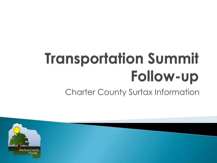 transportation summit follow up